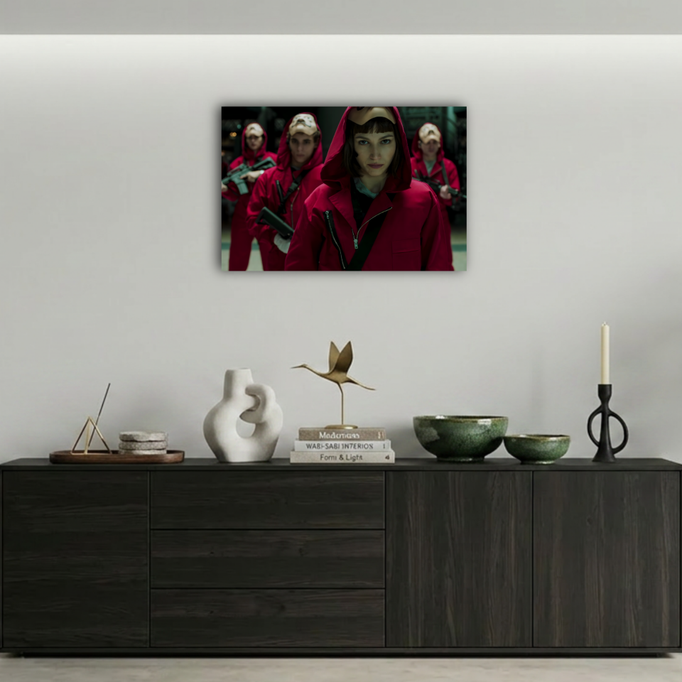 La Casa de Papel Tokyo ve Ekip Metal Poster