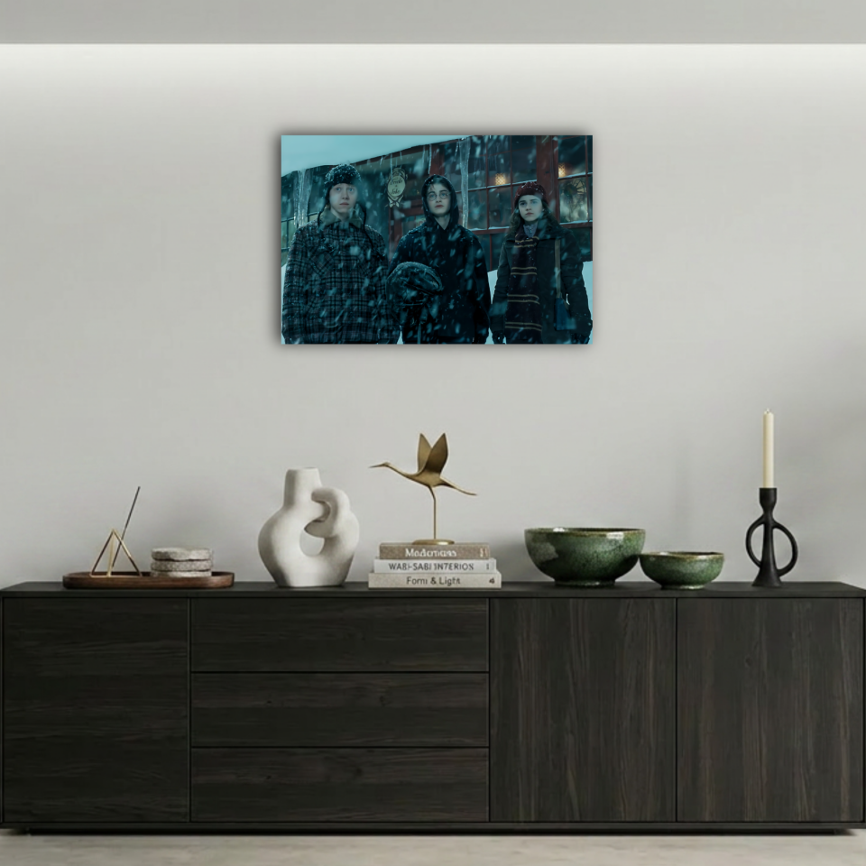 Harry Potter Hogsmeade Kar Sahnesi Metal Poster