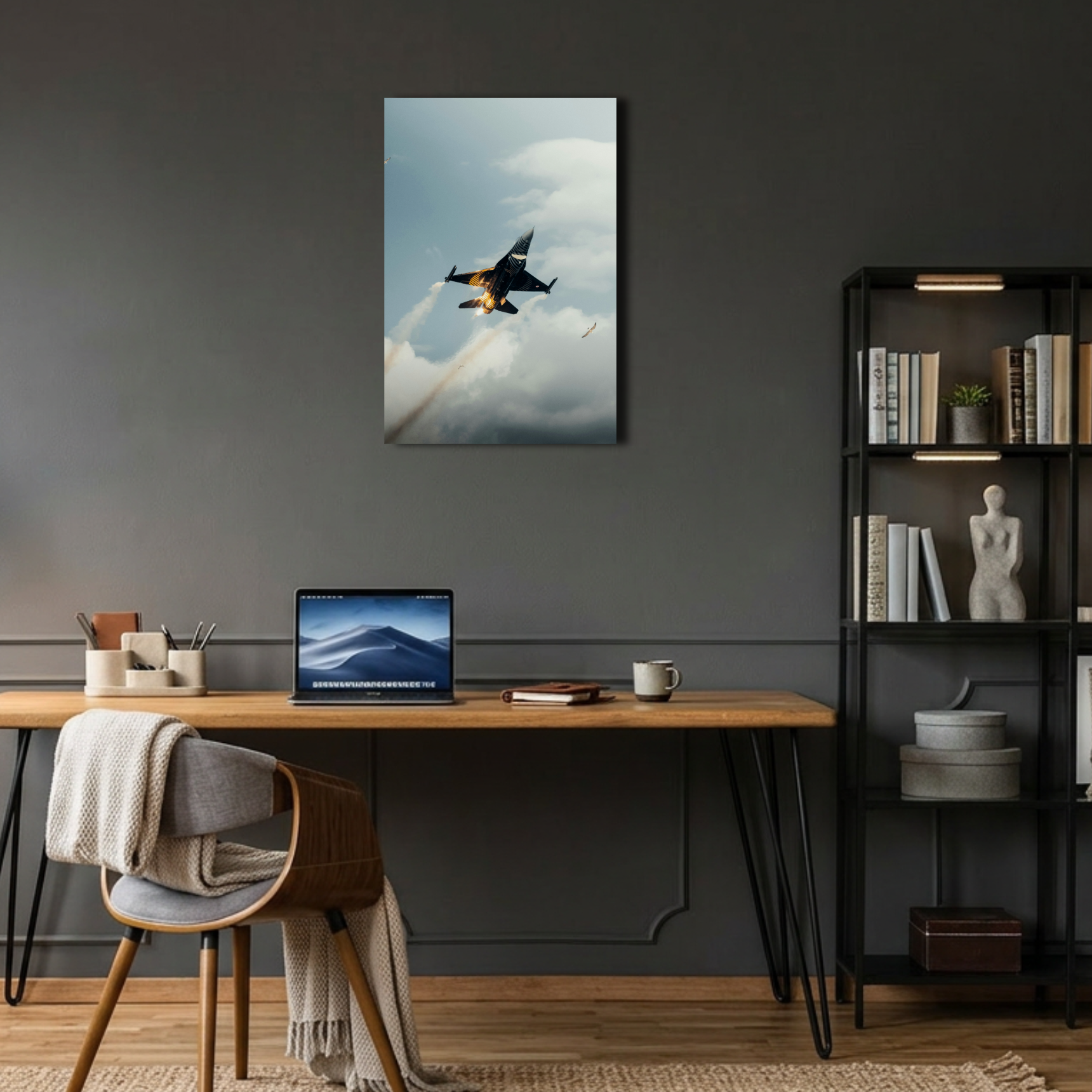 F-16 Savaş Uçağı Metal Poster