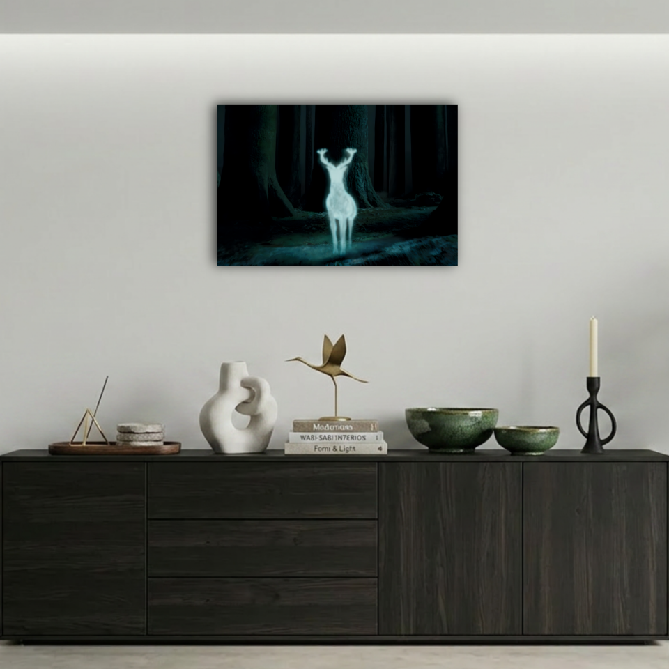 Harry Potter Geyik Patronus Yasak Orman Metal Poster
