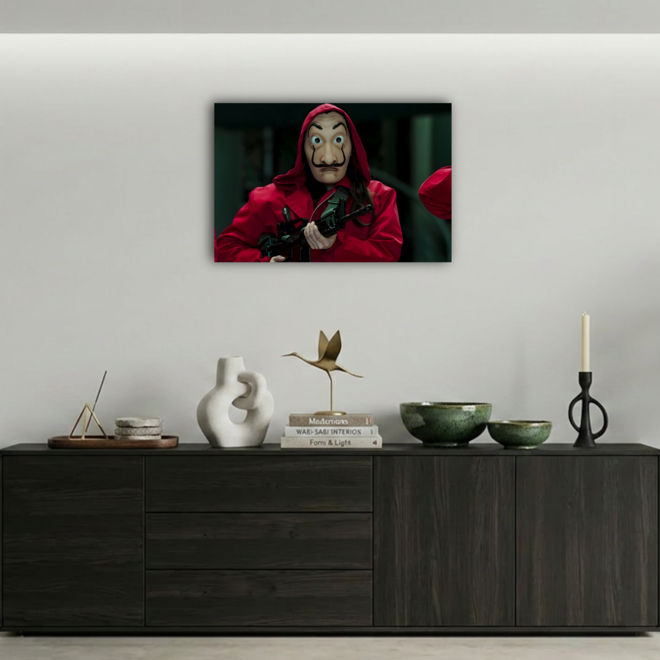 La Casa de Papel Dali Maskeli Soyguncu Metal Poster
