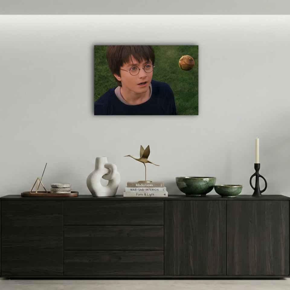 Harry Potter ve Altın Snitch Quidditch Metal Poster