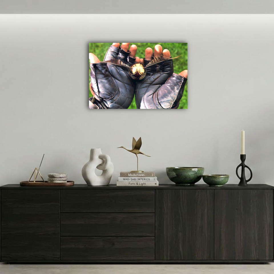 Harry Potter Elde Altın Snitch Quidditch Metal Poster